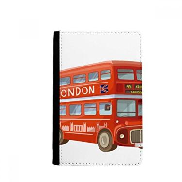 Imagem de Carteira Britain UK Londres Vermelho Duplo Decker Bus Passaporte Notecase Burse Carteira Porta-cartões