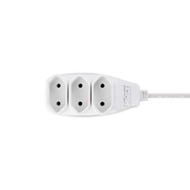Imagem de Extensão elétrica 10A Branca de 3 Tomadas Bipolar com cabo de 1,5m Multicraft, EXT3TBI1M