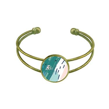 Imagem de Bracelete retrô com estampa de plantas abstratas Rivers