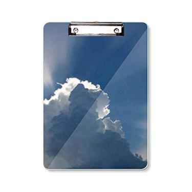 Imagem de Placa de suporte para prancheta Sunshine com nuvens brancas escuras A4