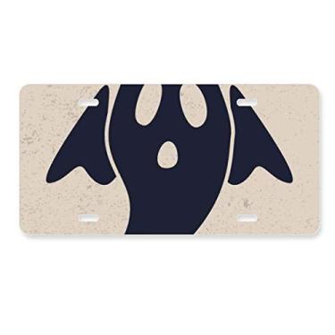 Imagem de DIYthinker Placa de carro com asas fantasma de Halloween decoração de aço inoxidável automóvel