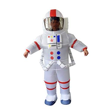 Imagem de Festas Cosplay Astronauta Infláveis Roupas de Festa Infláveis Criativas Roupas de Festa para Crianças (sem bateria, Branco)