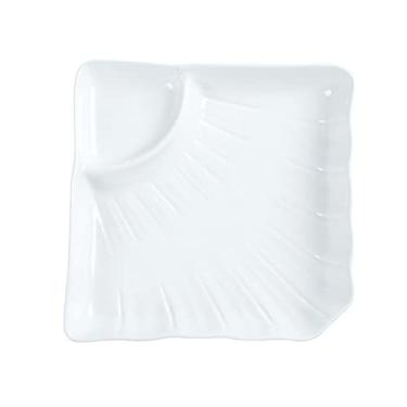 Imagem de GUIPAIHAI Prato de bolinho de cerâmica com vinagre prato criativo dividido prato de jantar multi grade prato de batatas fritas prato de hotel (cor: A)