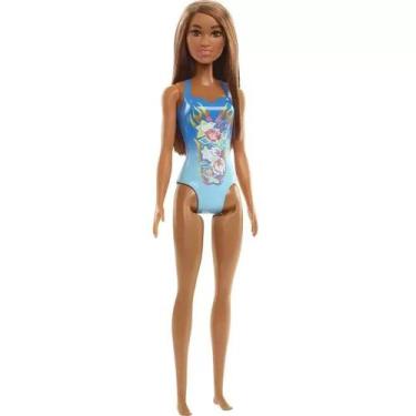 Imagem de Barbie Praia - Morena Maiô Azul - Mattel