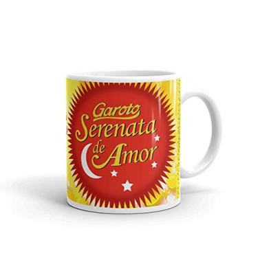 Imagem de Canequeiro Store Serenata de Amor Caneca de Porcelana Personalizada, Multicor, 10 x 10 x 10 cm