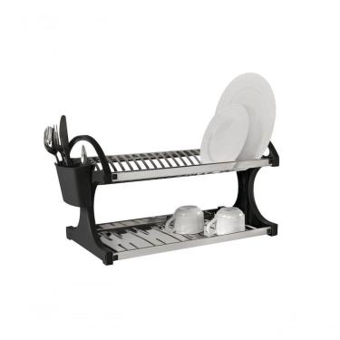 Imagem de Escorredor 20 Pratos - Suprema 60,5 X 27,5 X 29 Cm Preto Brinox