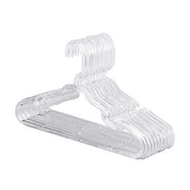 Imagem de Kit 30 Cabide Infantil Reforçado Cristal Acrílico 8MM Transparente