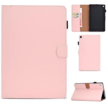 Imagem de Capa para tablet Para Kindle Fire HD 8 Case (7ª/8ª Geração, versão 2016/2017/2018) Tablet, Estojo magnético inteligente Flip Fold Stand Case Protetor de Couro PU para Capa Homem/Mulher com Auto Wake S