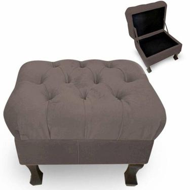 Imagem de Kit 02 Puffs Baú Retrô Luiz XV Capitonê para Sala e Quarto Suede Escolha sua cor - W&D Decor