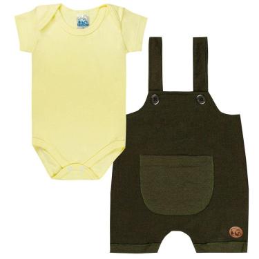 Imagem de Jardineira Infantil Para Menino Criança Bebê Verde