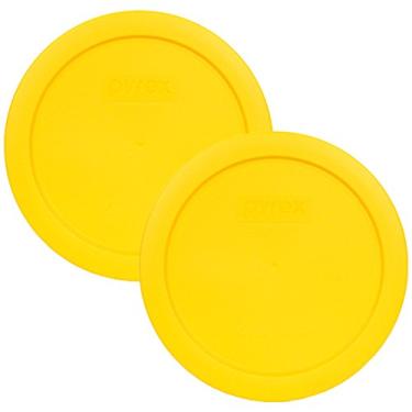 Imagem de Pyrex 7201-PC Tampas de substituição para armazenamento de alimentos Meyer amarelo limão (embalagem com 2) - Feito nos EUA