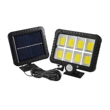 Imagem de Luminária Solar Parede 160 Cob 32w Sensor Presença Com 3 Funções Separado Bateria 18650 1200mha Carregar