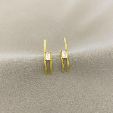 Imagem de Brinco Ear Hook com Ponto de Luz de Zircônia
