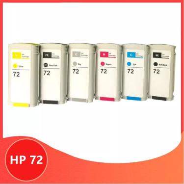 Imagem de Cartucho de tinta para HP 72  Compatível com Chip T610  T620  T770  T790  T795  T1100  T1120  T1200