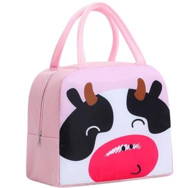 Imagem de Bolsa térmica impermeável para piquenique – Lancheira bolsa de mão com desenho animado