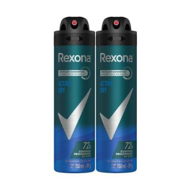 Imagem de Kit 2 Desodorante Rexona Men Active Dry Aerosol Antitranspirante 72H 1