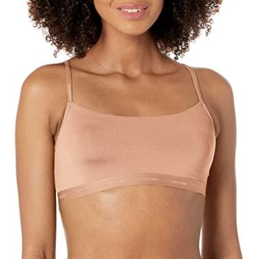 Imagem de Calvin Klein Sutiã feminino sem forro forma ao corpo, Cedro, XG