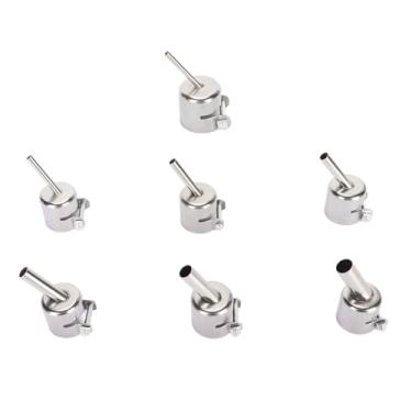 Imagem de Bicos de Pistola de Calor, Pontas de Boca de Pistola de Calor de Liga de Alumínio, 7 Peças de Alta Precisão para Reparo