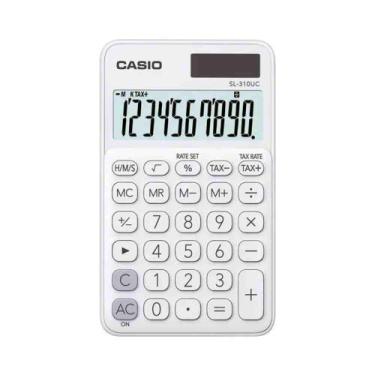 Imagem de Calculadora De Bolso Branca 10 Dígitos Casio Sl-310Uc-We-N-Dc