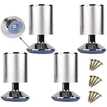 Imagem de Conjunto de pernas de móveis com 4 pés de móveis, pés de suporte de móveis de metal de 3 a 16 polegadas, pernas de sofá de liga de alumínio, pés de móveis, pés de cama DIY, para sofá, mesas