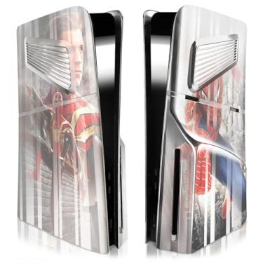 Imagem de SIKEMAY Placas de cobertura fina para PS5 compatíveis com PlayStation 5 Slim Console Disc Edition, acessórios finos PS5 Placa frontal com aberturas de resfriamento à prova de choque de substituição