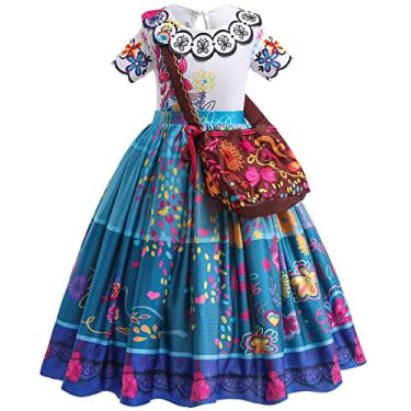 Imagem de iTVTi Encanto Mirabel Dress for Girls, Isabela Princess Costume,Blue, 5-6 Years(Tag 130)