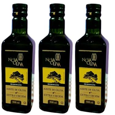 Imagem de Azeite de Oliva Extra Virgem Nova Oliva Garrafa de 500ML Combo Com 3 Unidades