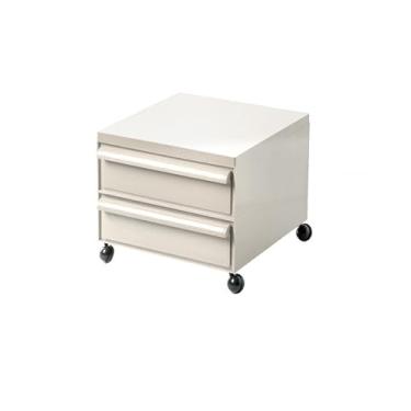 Imagem de ottspu Mesa de cabeceira branca com 1 ~ 8 gavetas de armazenamento, cômoda alta verde para quarto com rolos, mesa lateral para armário, lanches, cosméticos, 2 camadas