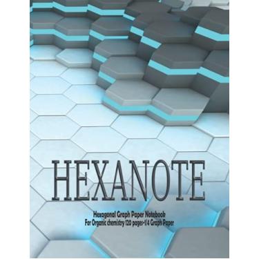Imagem de Caderno de papel quadriculado hexagonal para química orgânica 120 páginas-1/4 papel quadriculado - HEXANOTE: caderno de química orgânica - caderno de papel gráfico