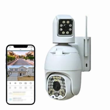 Imagem de Wifi Smart Camera, Câmera de Segurança Dupla 3MP Full HD 2048x1536 com Visão Noturna e Controle via App - WZ16