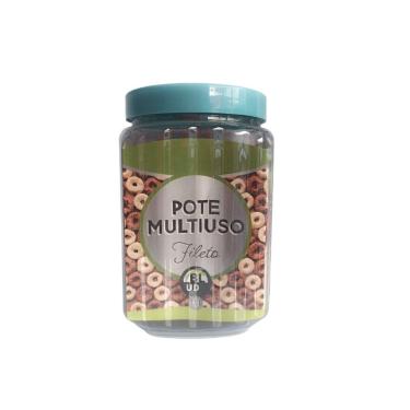 Imagem de Pote Plástico Cozinha Fileto 1,5l Candy Color - Pote Hermético 1,5 - Pote Rosca Organizador Mantimento Plastico - PANAMI