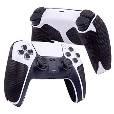 Imagem de TALONGAMES Controller Grips Compatible with PlayStation 5 DualSense, Anti-Slip, Sweat-Absorbent, Textured Skin kit, for PS5 Controllers Handle Grips, Buttons, Triggers, D-pad (Classic - Black)