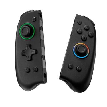 Imagem de binbok Joypad Wireless Controllers for Switch&OLED, 8 LED Color Replacement for Switch Controllers with Turbo/Vibration/6-Axis Gyro/Wake-up Function, L/R Switch Controllers Hendheld Gamepad