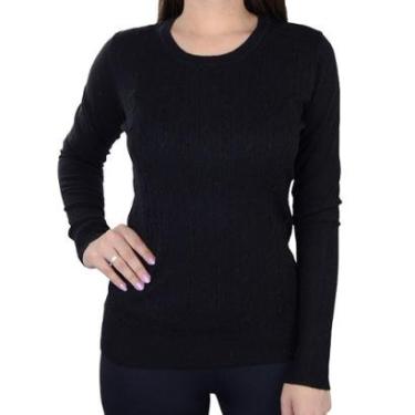 Imagem de Blusa Feminina Facinelli By Mooncity Tricot Preta - 651018-Feminino