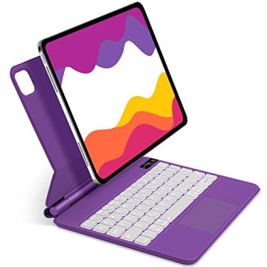Imagem de Capa Magic Keyboard para iPad Air 11 polegadas M2 2024, iPad Air 5ª/4ª geração e iPad Pro 11 polegadas (4ª/3ª/2ª/1ª geração) capa com teclado, suporte magnético flutuante, trackpad multitoque,