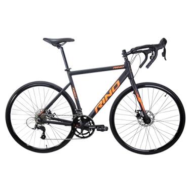 Imagem de Bicicleta Aro 700 Rino Speed Gaya Aluminio 2x9v Disco (Preto/Laranja, 55)