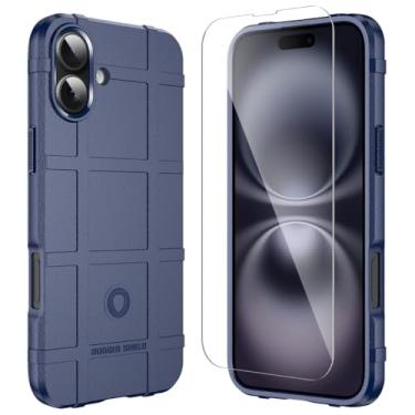 Imagem de LABILUS Capa protetora tática resistente à queda de 2,4 m TPU espesso armadura tática compatível com iPhone 16 Plus (6,7 polegadas) - azul marinho