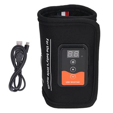 Imagem de Bolsa para aquecer mamadeiras de leite, aquecedor de mamadeira portátil para viagem, bolsa térmica para mamadeira, temperatura constante, aquecimento rápido, aquecedor de mamadeira USB para carro com