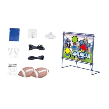 Imagem de Colaxi Jogo de arremesso de futebol conjunto de jogos de alvo com equipamento de gancho jogo de bola de futebol gol para meninos família engraçado jogar, Rúgbi