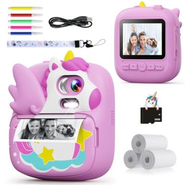 Imagem de CAMCLID Kids Camera Instant Print, 12MP & 1080P Instant Camera for Kids with 32G SD Card & Print Paper, Selfie Digital Video Camera for Toddler,Christmas Birthday Gifts for Girls Boy Age 3-12 (Purple)