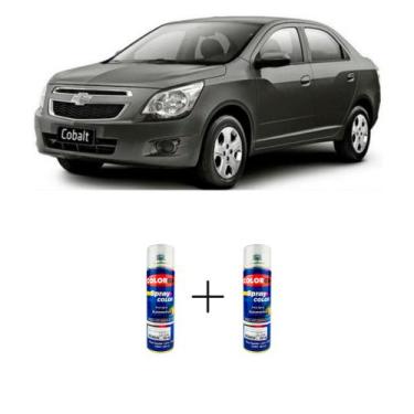 Imagem de Tinta Spray Automotiva Cinza Artemis GM 300ml + Spray Verniz 300ml - S