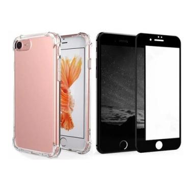 Imagem de Kit Capinha Antichoque + Película Vidro 3D Para Iphone 7 / 8 - HRebros