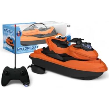 Imagem de Jet Sky de Controle Remoto, Moto Aquática para Crianças, Piscina, Lagos, Verão, Lancha, Barco de Alta Velocidade
