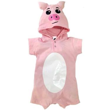 Imagem de Macacão catitos porquinho rosa - Catitos Moda Divertida, 4, Rosa