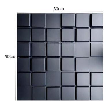 Imagem de Kit 25 unids Placas P/ Revestimento 3D Modular Em PVC Banheiro / Lavab