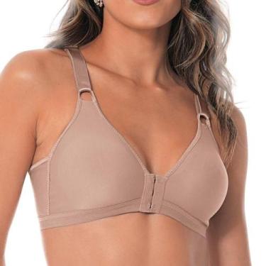Imagem de Sutiã Sustentação Sem Aro DeMillus 61818 Alta Compressão, 50, Bege ros
