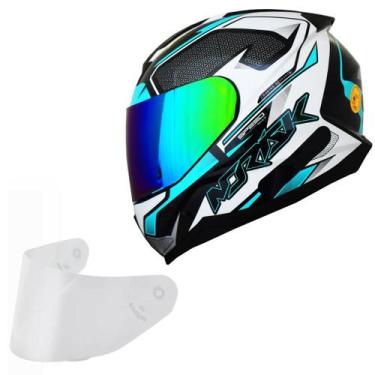 Imagem de Capacete Moto Norisk Razor Speedmax Verde Viseira Camaleão, PRETO VERD