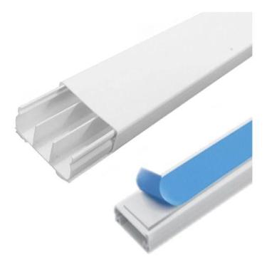 Imagem de Canaleta 40x16mm Grossa Grande Larga Forte Cabo Esconde Fio - Loja Din
