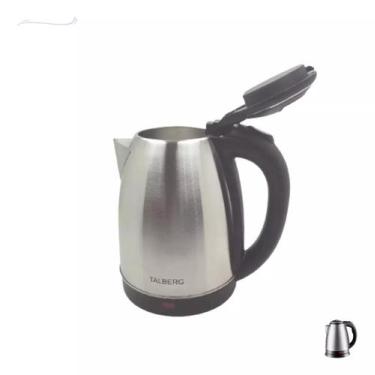 Imagem de Chaleira Elétrica 1.8 Litros Prata Inox Garrafa Térmica Jarra Bule Caf