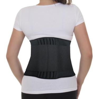 Imagem de Cinta Abdominal Em Neoprene Com Hastes Flexiveis Preto Tamanho Único -